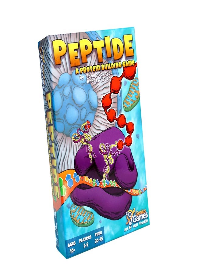 Genius Games Peptide: A Protein Building Game | A Strategy Card Game with Accurate Science for Gamers and Teachers | Teaches Amino Acids, mRNA, Organelles - Image 1